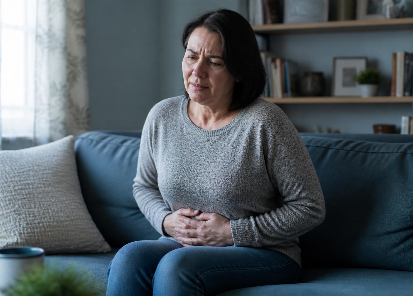 Paciente em consulta médica descrevendo sintomas intestinais